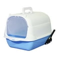 thumbnail image 3 of Hooded Cat Enclosed Cat Toilet Reusable Detachable Pet Blue, 3 of 8