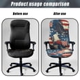 thumbnail image 4 of POLERO Eagle Flag Pattern Computer Desk Chair Protector Cover, Anti Slip Computer Chair Slipcovers Elastic All-in-One Office Chair Cover for Home Office, 4 of 7