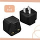 thumbnail image 2 of Adaptador universal, paquete de 2, adaptador de viaje negro, adaptador de enchufe de Reino Unido a EE. UU., adaptador de enchufe universal, adaptador de viaje universal, adaptador de enchufe europeo a, 2 of 4