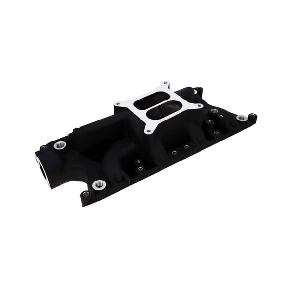 Aluminum Dual Plane Air Gap Intake Manifold for Ford Small Block - Black