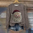 thumbnail image 2 of Lorytime Sweatshirts for Women Fall Christmas Santa Claus Shirt Crew Neck Long Sleeve Pullover Drop Shoulder Loose Tops, 2 of 5