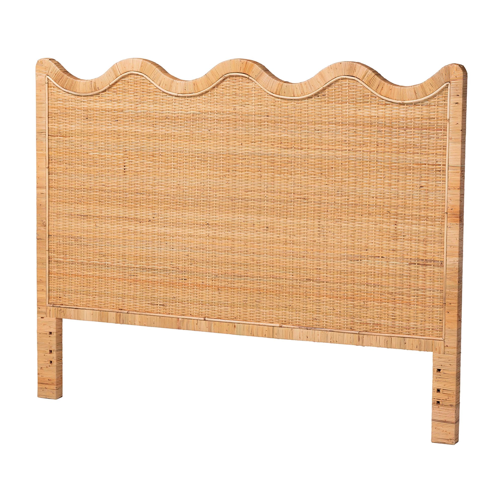 bali & pari Cassio Boho Headboard, Queen, Natural Rattan