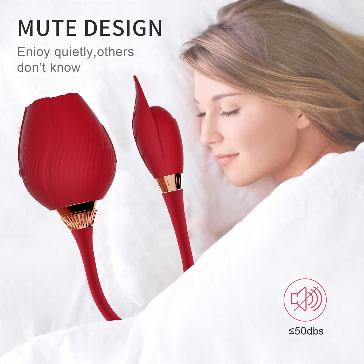 Tianyi Powerful Rose Sucking Vibrator Toy Waterproof Massager for Women with 9 Frequency Sucking Vibration Mode