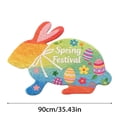 thumbnail image 3 of Velvet Easter Bunny Welcome Mat for Rooms and Entrances Absorbent Non Rug 90cm Durable Doorway Floor Mat, 3 of 6