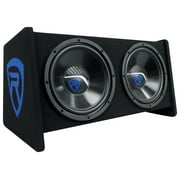 Rockville RV1212P Dual 12 1200w Car Audio Subwoofers in Vented Sub Enclosure Box