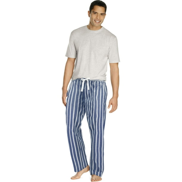 Hanes - Hanes Mens Sleep Set with Woven Knit Pants, 5XL, Oatmeal ...