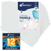 Artkey Canvas Panels 9x12 inch 12-Pack, Acid-Free 100% Cotton for Painting for Adult