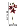 thumbnail image 3 of Doghiosgha 1 Pc Artificial Cymbidium Flowers, Faux Orchid Spray, Single Flower Stems for Wedding Home Garden Party Table Decor, 7.8x21.6 Inch, Wine, 3 of 6