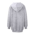 thumbnail image 3 of Resicozy Women's Zip Up Hoodies Plus Size Long Tunic Sweatshirts Casual Fashion Fall Jacket Coat with Pockets Light Gray S, 3 of 5