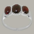 thumbnail image 2 of LBG British Made 18k White Gold ring with Natural Garnet Womens Engagement Ring - 33 size options - Size 11, 2 of 7