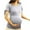 Gray, variant on Maternity Tops Short Sleeve Breastfeeding Shirt Short Sleeve Side Ruched Pregnancy Top Side Tie Bow Women Maternity Shirt