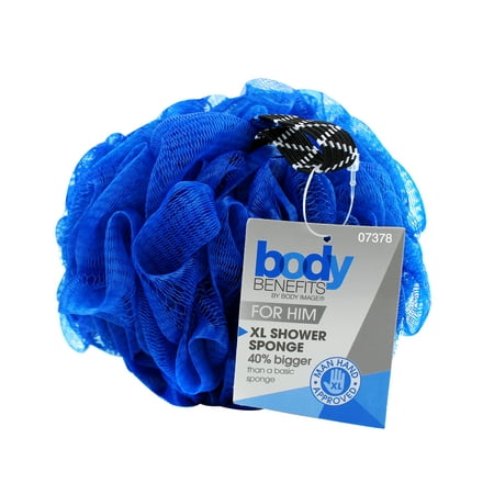 (3 pack) Body Benefits Mens Xl Shower Pouf (Color May