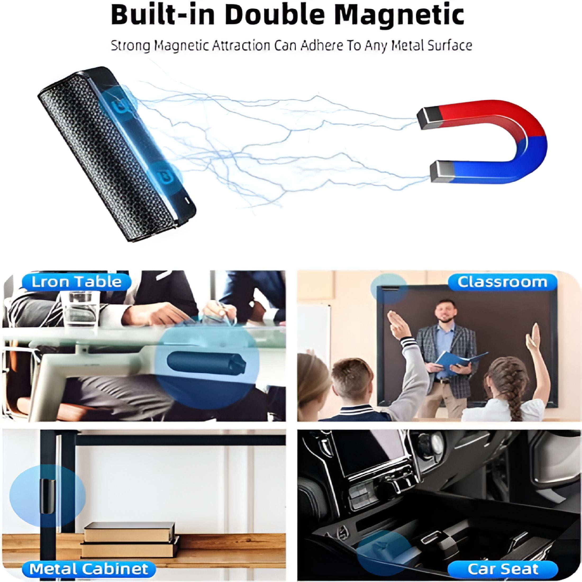 GJX 128G Magnetic Voice Recorder with Triple Noise Reduction, 1600 Hours of Recording Capacity, Voice Activated Recorder, Digital Voice Recorder for Meetings/Interviews/Classes