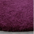 thumbnail image 3 of SAFAVIEH Santa Monica Chelsey Solid Shag Area Rug, Purple, 6'7" x 6'7" Round, 3 of 10