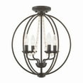 thumbnail image 3 of Livex Lighting - Arabella - 4 Light Globe Convertible Chandelier In Shabby Chic, 3 of 10