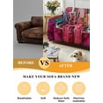 thumbnail image 5 of Abstract Red Couch Cover, Painting Buildings Geometric Color Block Sofa Cover Blanket for 1 Seat Cushion, Sectional Sofa Slipcover Furniture Protector for Living Room Bedroom 71''x91'', 5 of 9