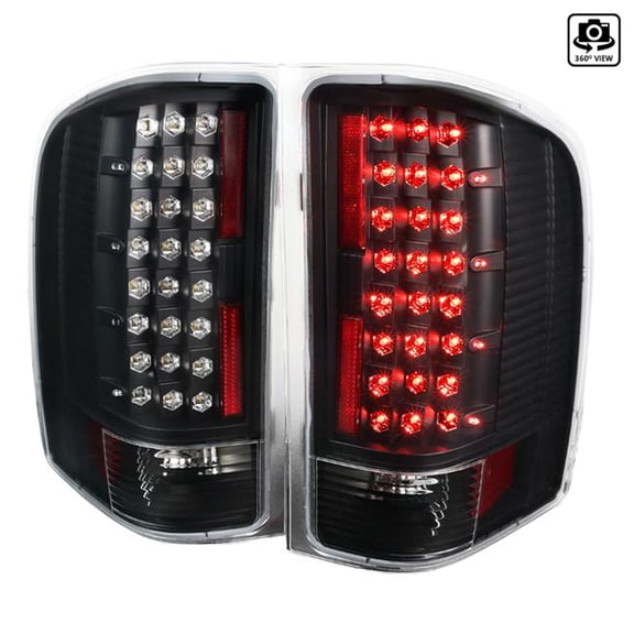 LED Tail Lights for 2007-2013 Chevrolet Silverado - Black