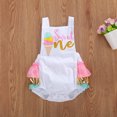 thumbnail image 3 of Fortune Baby Girl Sleeveless Romper Ice Cream Print Ruffle Jumpsuit,0-3 Y, 3 of 9