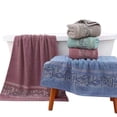 thumbnail image 1 of Pack de 3 Toallas de Medio Baño Melocotton Hogar 140x70cm Extra Suave y Absorbente Mod. STY-26, 1 of 3