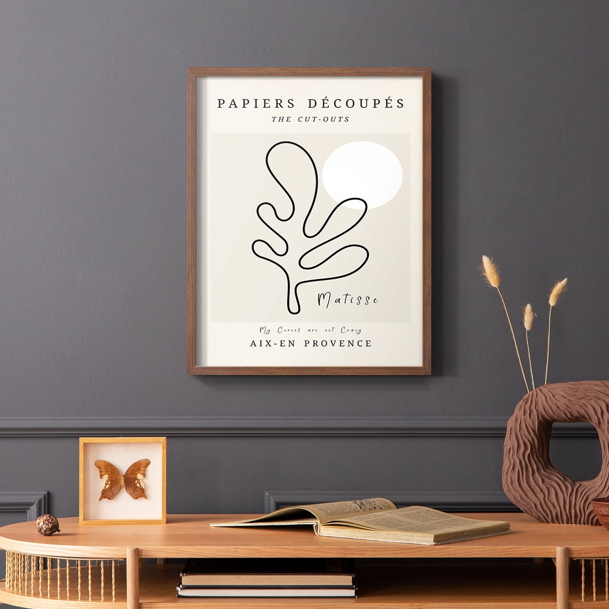 Matisse CCCLXXIV in Brown Solid Wood 16 x 20 Framed Print