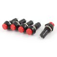 thumbnail image 2 of AC 250 V 3 A Red Cap SPST enclavamiento Push Button Switch 5 pcs, 2 of 2