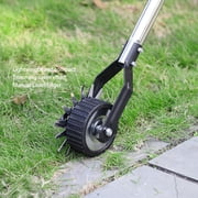 BIMZUC Rotary Lawn Edger Single Wheel Manual Edging Cutter with Handle for Yard Sidewalk 4 Section 67.32 inches / 171 cm