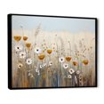 thumbnail image 2 of Designart "Elegant Beige Wildflower Splendor III" Wildflowers Floater Framed Canvas Wall Art, 2 of 5
