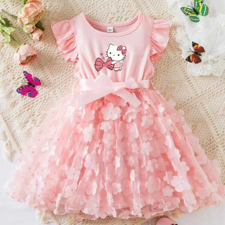 open lace back dress Hello Kitty dress main image 0