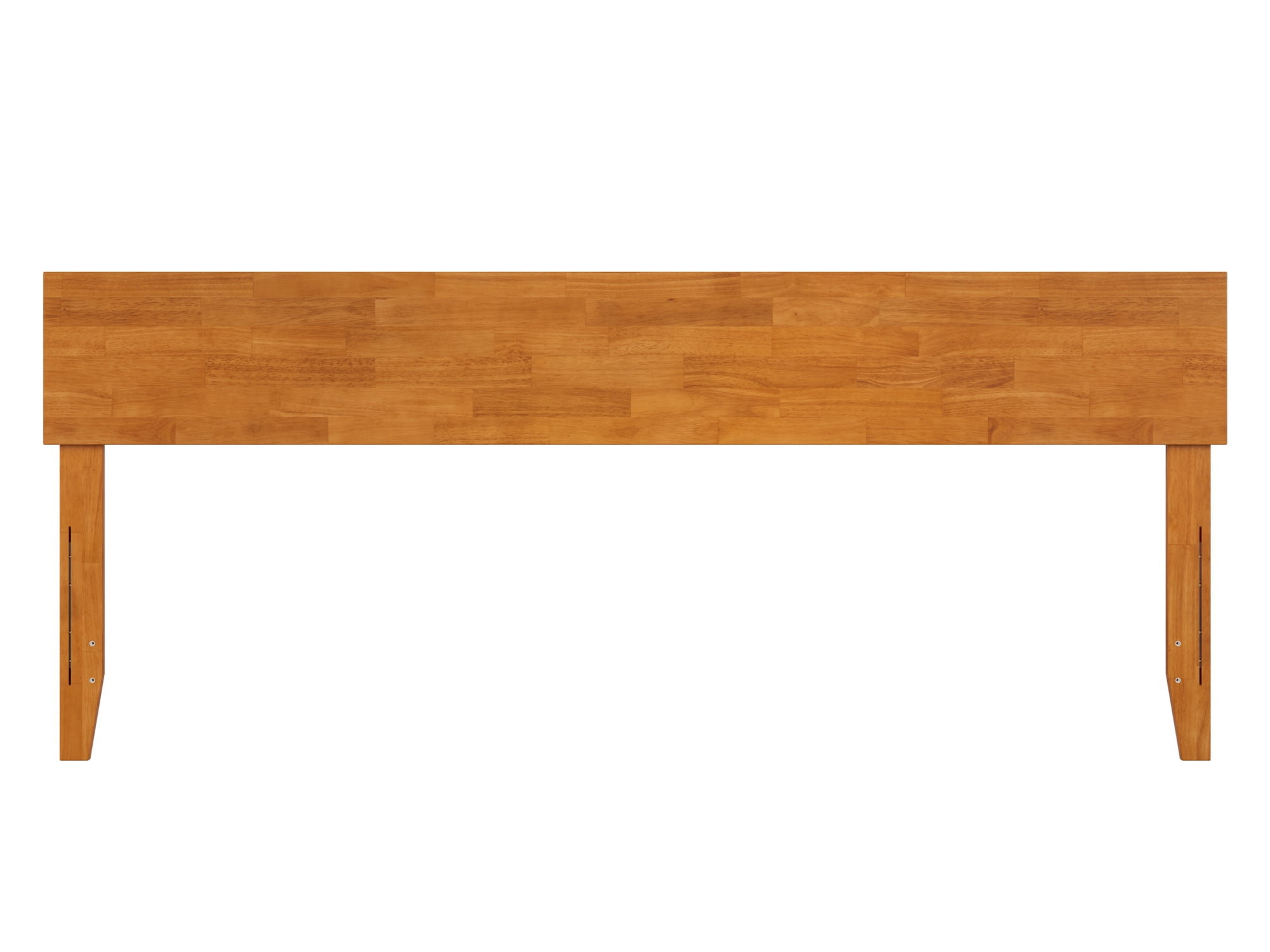 AFI Orlando King Modern Solid Wood Panel Headboard with Attachable Charger, Light Toffee
