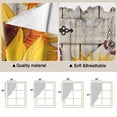 thumbnail image 5 of Red Yellow Sunflowers Swag Curtains for Kitchen/Bedroom/Living Room, Retro Rustic Barn Doors Butterfly Brown Scalloped Curtains 63 Inch Long, Window Swag Topper Curtains Valances 2 Panels Set 36"x63", 5 of 8