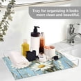 thumbnail image 5 of WOBOGO Elegant Daisy Acrylic Serving Trays 15.7x11.8 Inch Spill Proof Clear Decorative Organizer with Handle, 5 of 7