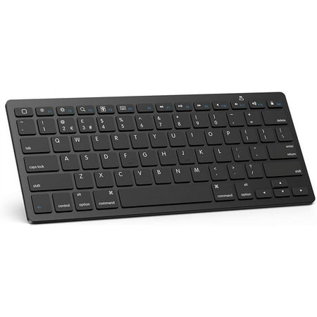 OMOTON Ultra-Slim Bluetooth Keyboard Compatible with iPad 10.9(10th/ 9th/ 8th Generation)/ 10.2, iPad Air 5th Generation, iPad Pro 11/12.9, iPad Mini, and More Bluetooth Enabled Devices, Black