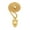 Gold/5mm, variant on Roaring Lion Head 3D Pendant w/ 7mm 30" Cuban Chain Necklace, Gold-Tone