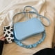 thumbnail image 5 of Bolsa De Hombro Bolso de mano para mujer, bolso de hombro simple de cuero PU, bolso de mensajero cuadrado sólido (azul) Likrtyny Para Estrenar, 5 of 5