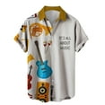 thumbnail image 1 of Chemise à Boutons pour Hommes Mode Été 2024 Personnalité Décontractée Instrument de Musique Numérique Manches Courtes-Week, 1 of 4