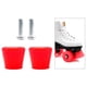 thumbnail image 5 of 2 piezas de frenos de patines en línea patines de patines en línea frenos bloque tapón reemplazo apto para ruedas de rodillos en línea rojo Macarena Patines Pastilla de freno, 5 of 7