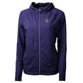 thumbnail image 2 of Women's Cutter & Buck Purple LSU Tigers Adapt Eco Knit Hybrid Recycled Full-Zip Hoodie, 2 of 3