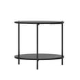 thumbnail image 2 of ViscoLogic LOUIS Accent de Style Mi-Siècle Table d'Appoint Ronde à 2 Niveaux (Noir), 2 of 3