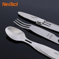 thumbnail image 2 of MingX NexTool Multifunctinal Tableware 3-in-1 Knife Fork Spoon Set Stainless Steel Anti-rust Antiseptic for Outdoor Camping Picn (Sawtooth), 2 of 7