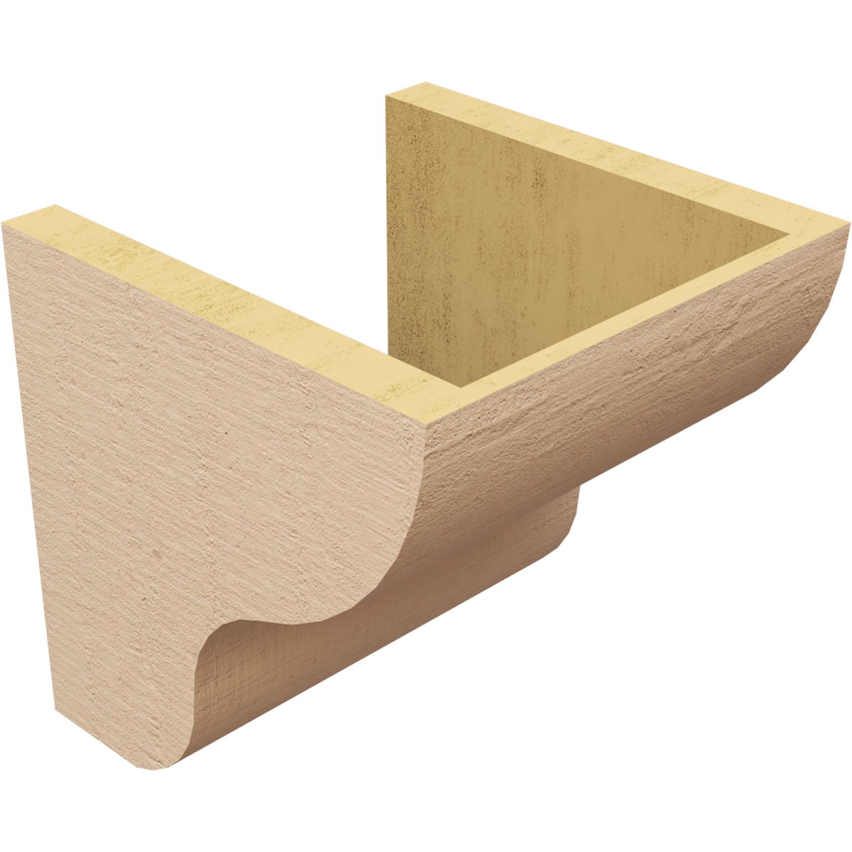 9"W x 9"D x 9"H Wide Greensboro Rough Cedar Woodgrain TimberThane Corbel, Primed Tan