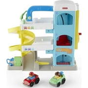 Fisher-Price Little People Helpful Neighbor’s Garage Toddler Playset with 2 Wheelies Cars