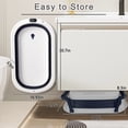 thumbnail image 6 of Collapsible Baby Bathtub for Newborn with Soft Floating Cushion,Foldable Baby Bathtub,Portable Travel Bathtub with Drain Hole, 6 of 10