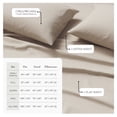 thumbnail image 4 of 100% Organic Cotton Jersey Sheet Set - Soft, Breathable, Stretchy 4-Piece Bedding Set (Queen, Sand), 4 of 5