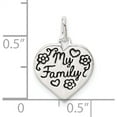 thumbnail image 4 of Sterling Silver Enamel My Family Heart Charm Made In India qc9504, 4 of 5