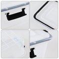 thumbnail image 4 of 12 Quart Clear Plastic Storage Box with Gasket Seal Lid, Set of 6 Stackable Plastic Storage Bins with Secure Latching Buckles, 4 of 7