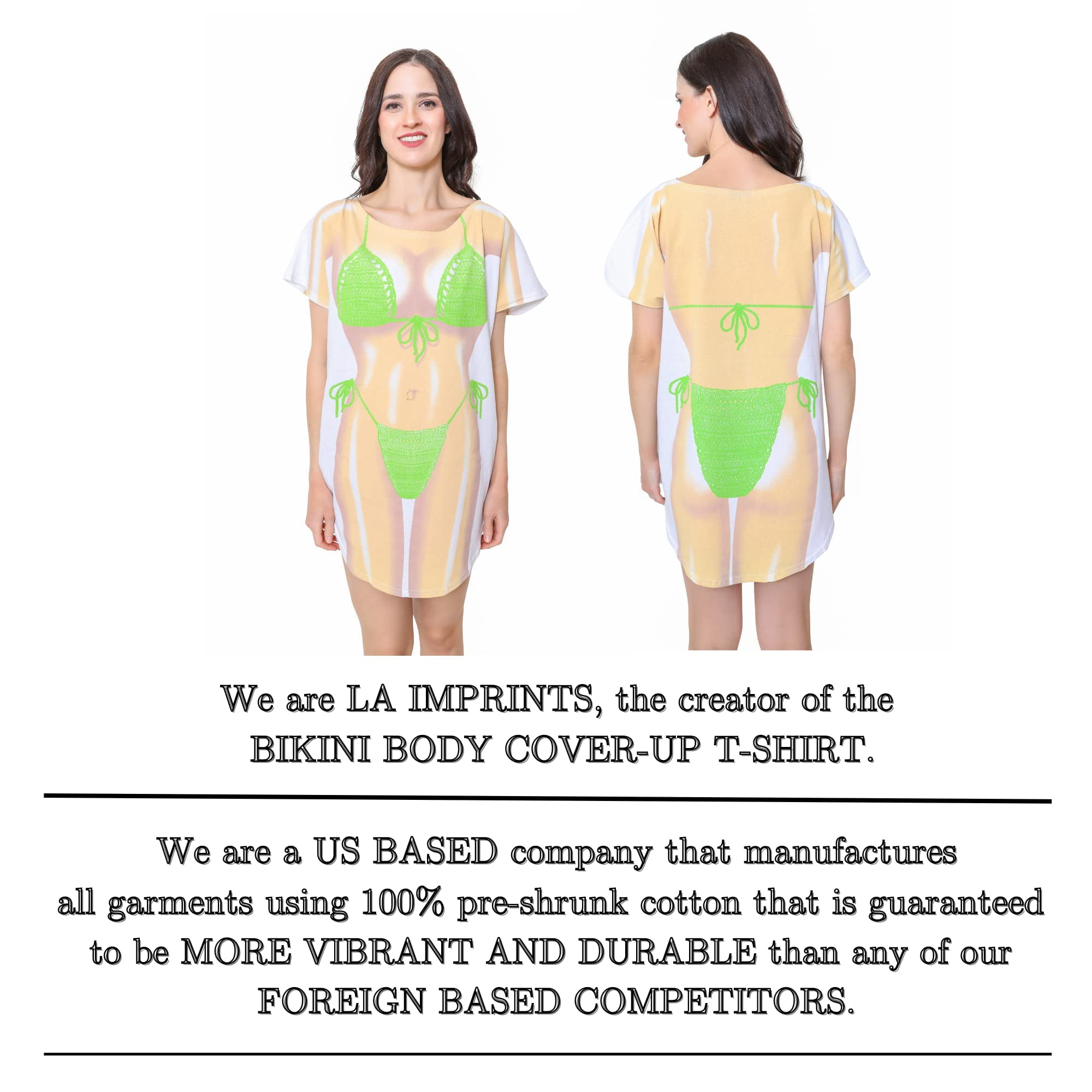 LA Imprints Original Bikini Shirt Cover Up Funny Cover Up for Swimwear Women Girls Men Walmart