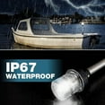 thumbnail image 4 of 12 Inches Anchor Light Boat Stern Light Waterproof IP67, White Fold Down Marine Navigation Lights for Boats LED for Pontoon, Jon Boat and Bass Boats (12-24V), 4 of 10