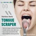 thumbnail image 2 of 2PCs Medical Grade Tongue Scraper by Vastmed | Stainless Steel Tongue Cleaner, Metal Tongue Scraper with Travel Bag | Tongue Scrubber for Bad Breath, Boost Oral Hygiene, 2 of 8