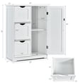 thumbnail image 3 of Armario de Suelo Costway para Baño 3 cajones 1 armario 60 x 30 x 81cm blanco, 3 of 10