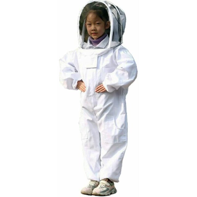 Vêtements D'apiculture, Blanc Vêtements d'apiculture protecteurs pour Enfants - Coton À Manches Longues, Protection De l'enfant Taille M 1,2 mètre hauteur recommandée 80-130cm esquí esquí Gafas de esquí